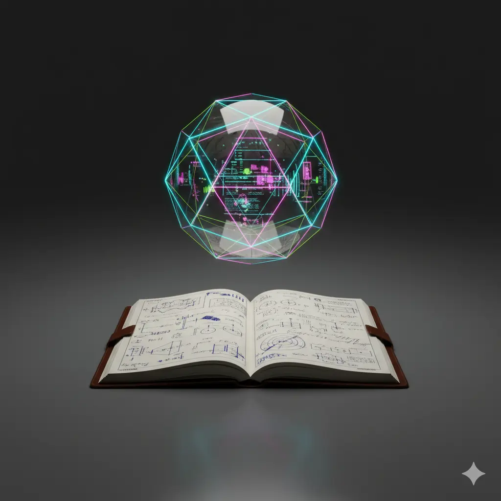 Conflict illustration: hologram notebook